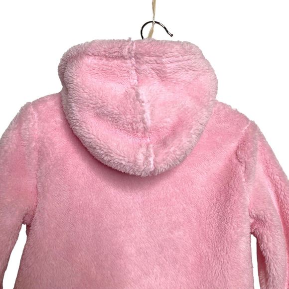 Hanna Andersson Size 2T 85 cm Baby Jacket In Marshmallow Coat Pink Hoodie - Picture 5 of 11